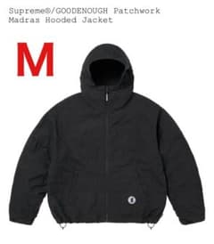 M 新品 シュプリーム ×グッドイナフ パッチワークマドラスフーデッド