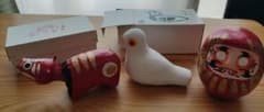 郷土玩具セット 赤ベコ・鳩笛・だるまセットのサムネイル