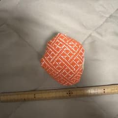 こぎん刺し 幾何学模様 オレンジ×花柄 ピンクッションのサムネイル