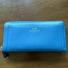 COACH 長財布 青 レザーのサムネイル