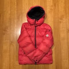 MONCLER モンクレール ダウンジャケット レッド サイズ0 ダブルジップ 