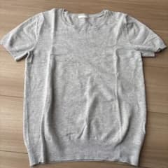 GU グレー 半袖クルーネックセーターSのサムネイル