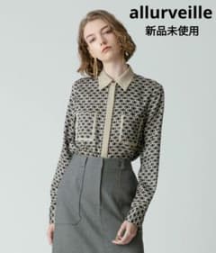 新品未使用　allureville 幾何学柄 バイカラー 総柄　M　ブラウス 新品未使用 allureville 幾何学柄 バイカラー 総柄 M ブラウス - メルカリ