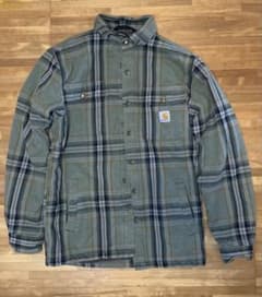 Carhartt 체크 무늬 재킷 자동차 하트