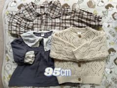 ベビー 女の子 長袖トップス tete a tete 3点セット 95cmのサムネイル