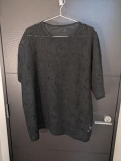 HARE レース Tシャツ ブラック Fサイズ