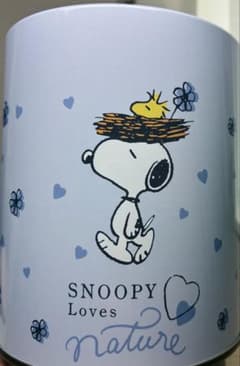 SNOOPY Loves nature スヌーピー 缶 ケース かわいい 水色のサムネイル