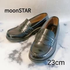 moonSTAR ローファー 23cm EEE 黒 革靴 BVD530 通学