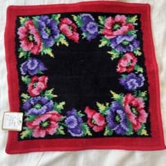 未使用品　FEILER フェイラー ハンカチ 花柄 レッドのサムネイル