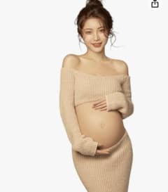 マタニティフォト 衣装 ニットセットアップ - メルカリ