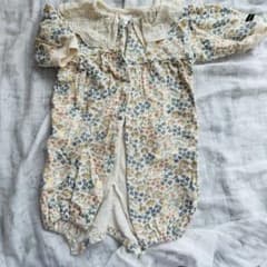 花柄コットンロンパース 50-60cmのサムネイル