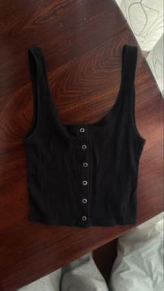 H&M DIVIDED リブタンクトップ ブラックのサムネイル