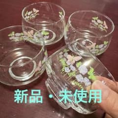 花柄 ガラスコップ 4個セットのサムネイル