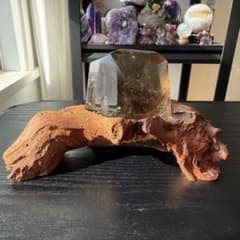 天然石ルチルクォーツの原石 置物 台座付きNO.120403 - メルカリ
