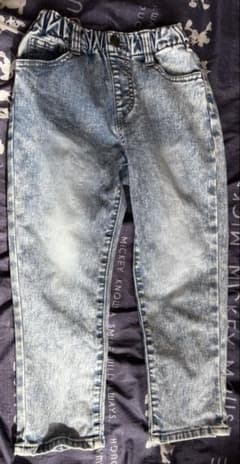 ケミカルウォッシュ デニムロングパンツ　110㎝のサムネイル