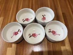 花柄 小鉢 5個セット 和風 食器 陶器 中古 美品のサムネイル