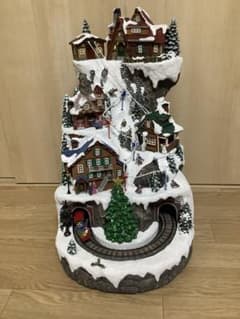 スキーマウンテン センターピース ライト＆ミュージック 回るトレイン