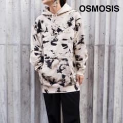 OSMOSIS オリジナルペイントパーカー　ノベルティ　ベージュ　フード付きのサムネイル