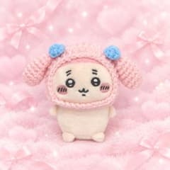 ハンドメイド ぬいぐるみ用 被り物 ピンク うさぎのサムネイル