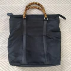 げんき　GUCCI バンブーハンドル ナイロン トートバッグ ブラック げんき様専用 GUCCI バンブーハンドル ナイロン トートバッグ ブラック