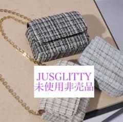 【未使用✨️非売品】JUSGLITTY チェーンバッグ 黒