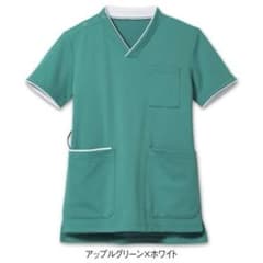 アンファミエ パウダーストレッチ 肩スナップ スクラブ ユニフォーム 白衣 医療のサムネイル