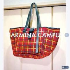 CARMINA CAMPUS チェック柄 ウールフェルトトートバッグ - メルカリ