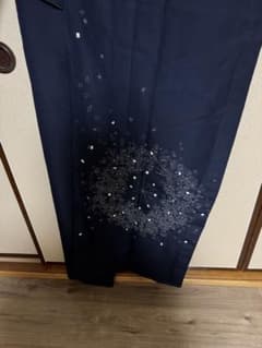 訪問着 ネイビー居内商店 星の王子さま 小惑星B612星雲 汕頭手刺繍 