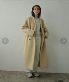 anuke ロングコート　バターイエロー　サイズ38 anuke ロングコート バターイエロー サイズ38 - メルカリ