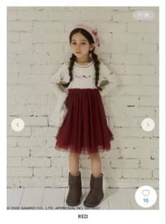 JAMIE KAY Hello Kitty ワンピースRED110cmのサムネイル