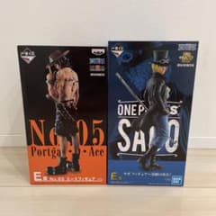 ワンピース　一番くじ　フィギュア　E賞　エース　サボ　2体セットのサムネイル