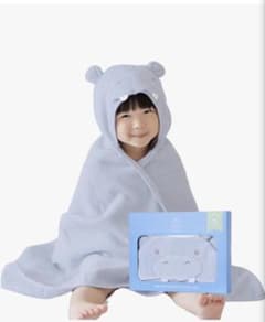 【愛用者おすすめ‼️】BabyGoo ベビーバスローブ フード付きバスタオル　カバのサムネイル