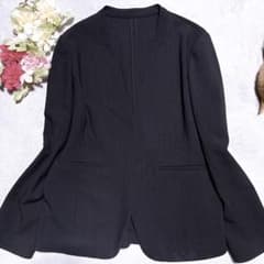 現行 XXL【未使用】ソージュ ノーカラージャケット 隠しボタン