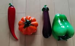 ガラス細工　野菜　４個セットのサムネイル