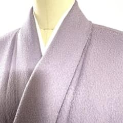 6k1034 着物 正絹 袷 色無地 紋無し 紫 無地 和装 - メルカリ
