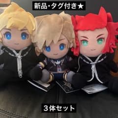 や*ろ様 【新品】キングダムハーツ ぬいぐるみ ロクサス ソラ アクセル ３体セ