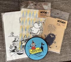 MOOMIN 고무 코스터와 플랫 백 (수장 사용) 세트