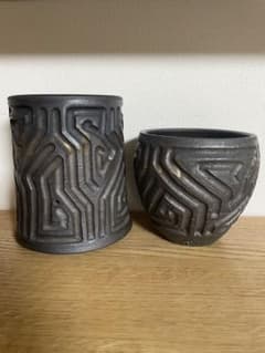 植木鉢　S.N POT 鐡 ・鎬丸セットのサムネイル