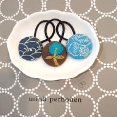 ミナペルホネンハンドメイドヘアゴム3個セット サイズ38mm - メルカリ