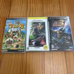 PSP 소프트 3개 세트 몬한 3rd 2ndG 아이루 마을