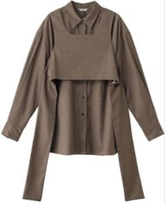 クラネ　clane BUSITER SET CHECK SHIRT ベージュのサムネイル