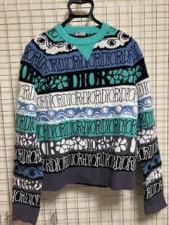 Dior ×STUSSY  ディオール×ステューシー マルチカラー セーター Ｍのサムネイル