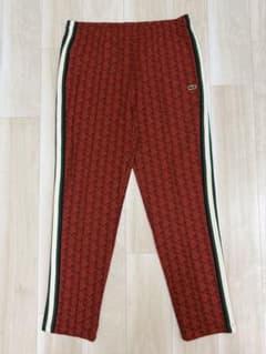 【極美品】 LACOSTE ボルドー トラックパンツ モノグラム ジャージのサムネイル