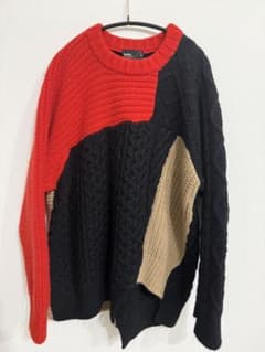 kolor 21AW クレイジーパターンニット クルーネックセーター 