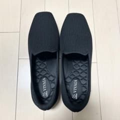 VIVAIA スクエアトゥ 超撥水 ローファー ブラック 37.5 - メルカリ