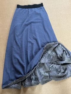 印 -IN- リバーシブルロングスカート　カモフラ　デニム　スウェットフレアー