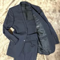 Burberry BLACK LABEL シャドーストライプ ネイビー スーツ Burberry BLACK LABEL シャドーストライプ ネイビー スーツ - メルカリ