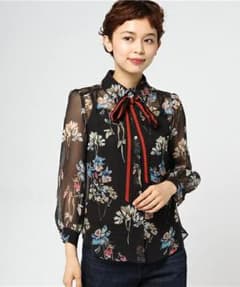 ダブルスタンダード  50dヴィンテージ シフォンブラウス サイズ38のサムネイル