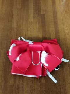 浴衣用 付け帯 作り帯 赤地 桜柄のサムネイル