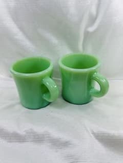 超美品ファイヤーキング ジェダイ（翡翠色）超ヘビーなコーヒーマグの2